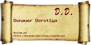 Donauer Dorottya névjegykártya